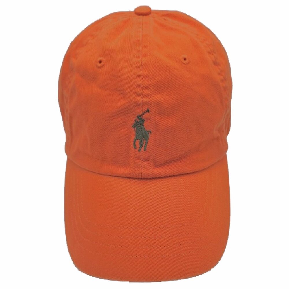 NEW Vintage Polo Ralph Lauren Baseball Hat! Orange Green Player Adjustable Strap